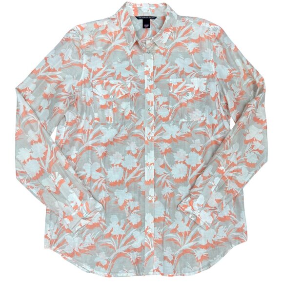 Women's VICTORIA'S SECRET Long Sleeve Silk-blend Button-down Shirt- Size‎ M - Picture 1 of 10